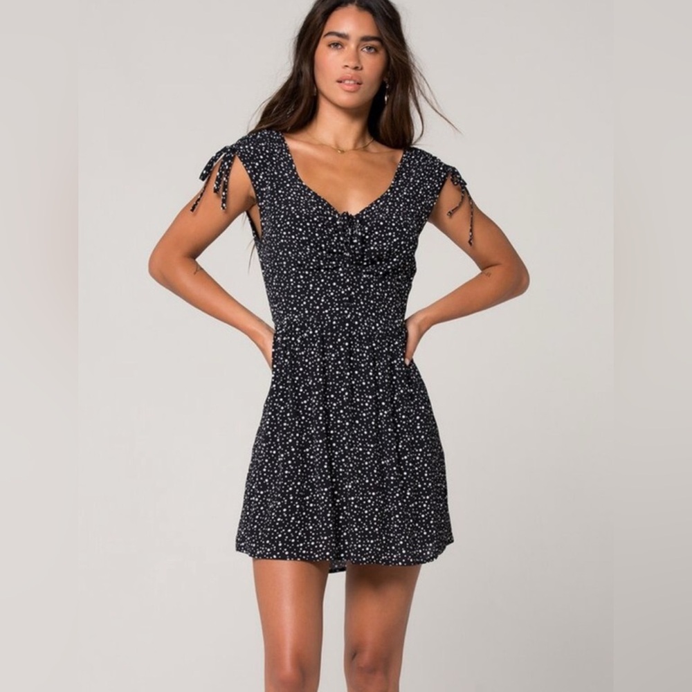 Band of Gypsies Black white polka Dots Sun Dress